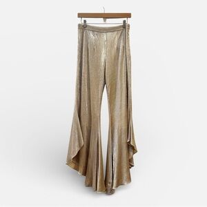 NBD x Revolve Metallic Ribbed Flare Wide Leg Pants
Size Medium‎